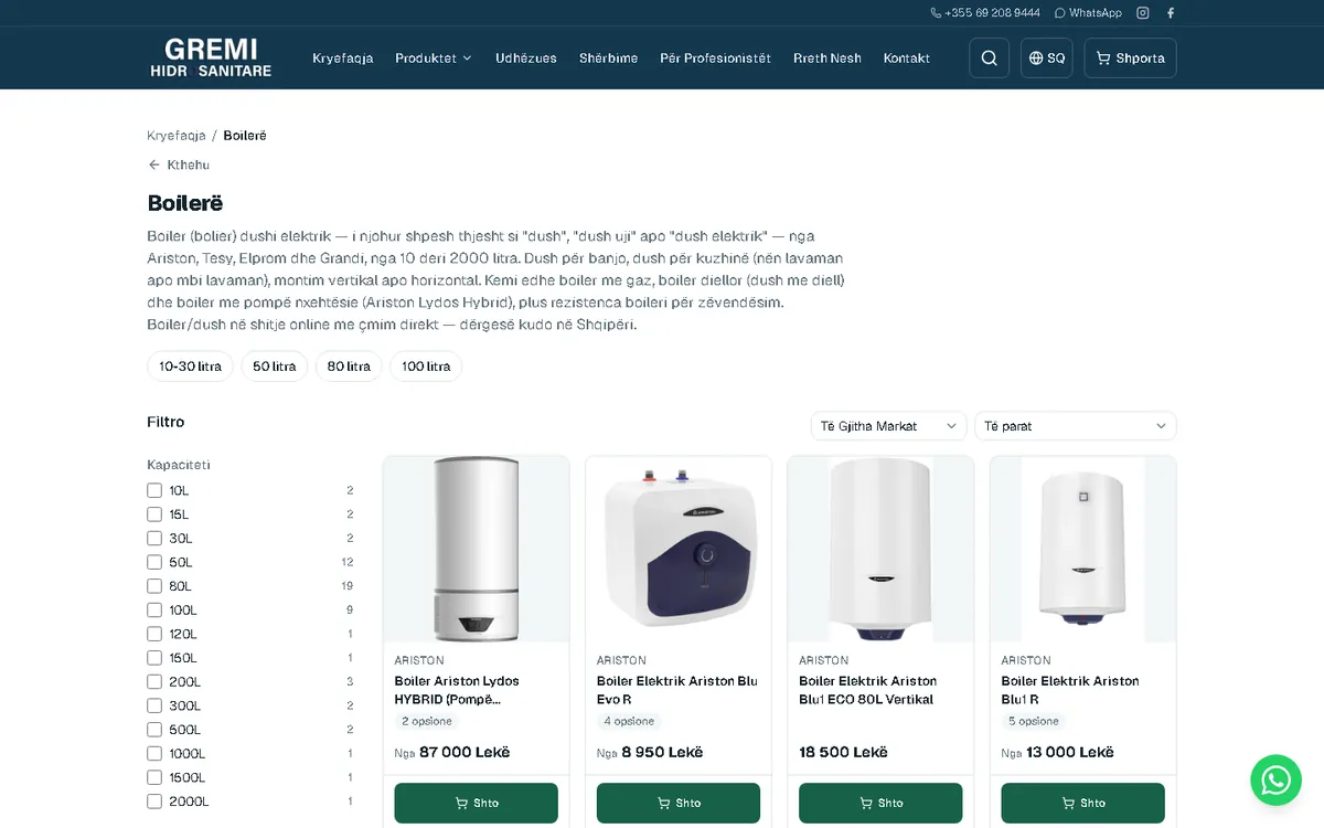 From a Facebook page to an online shop in three languages